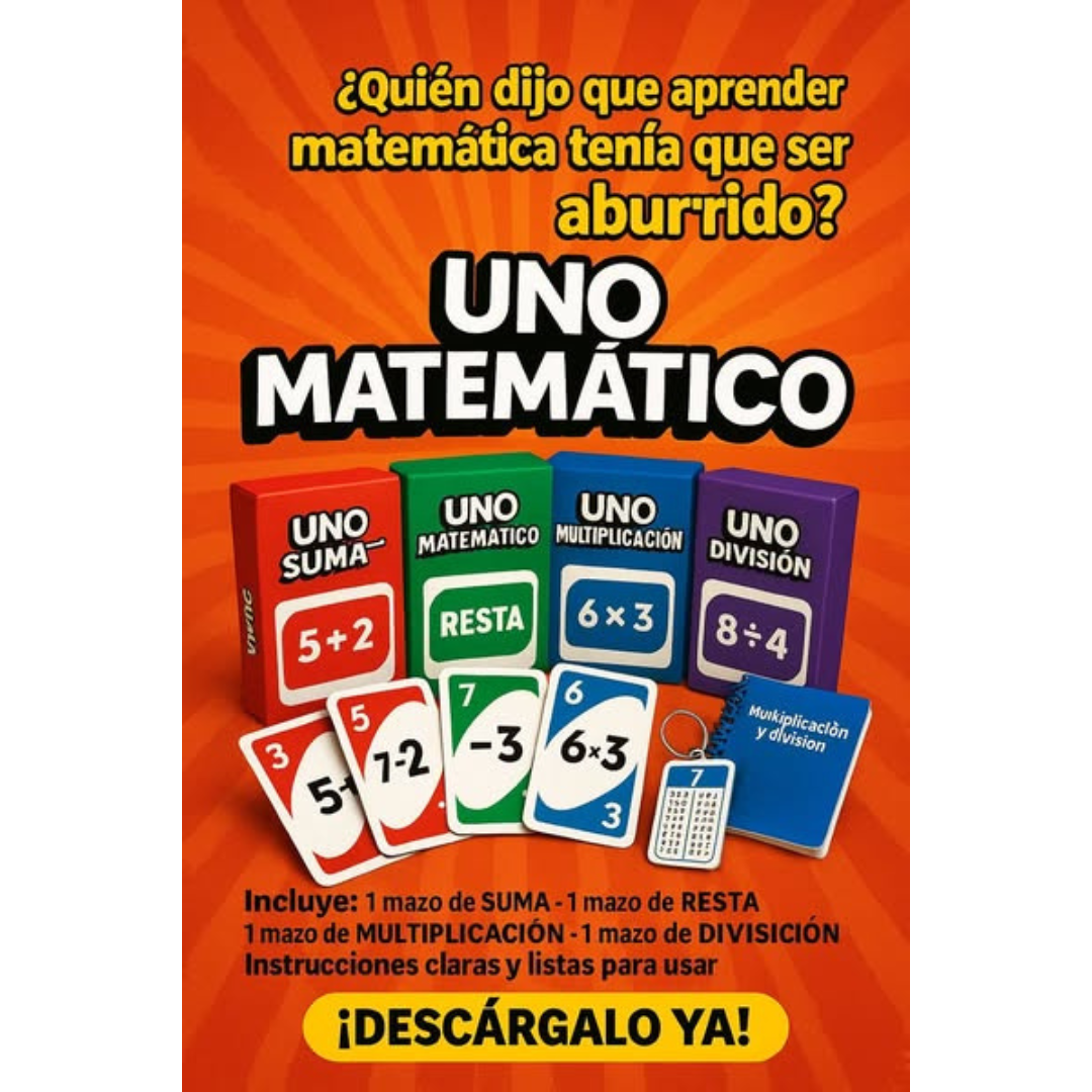 UNO Matemático + Bonos de Regalo ! 🔥🎁